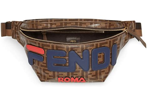 brown fabric belt bag fendi|fendi belt bag women.